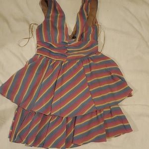Rainbow sleeveless dress